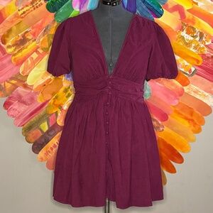 Anthropologie Purple Mini Dress